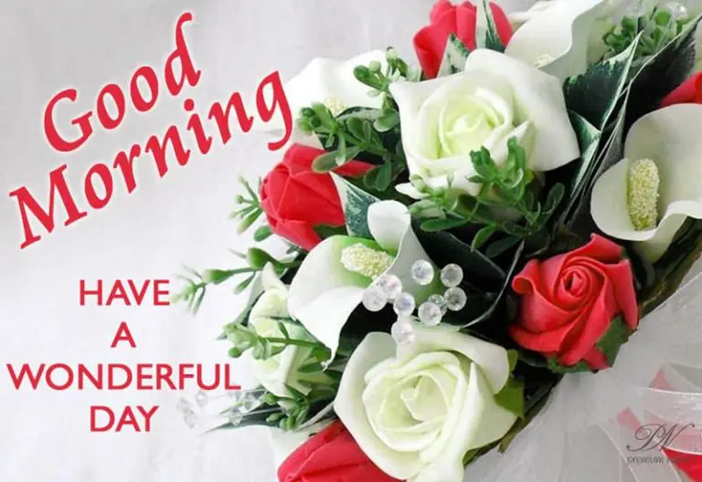 Good Morning – A white and pink rose bouquet