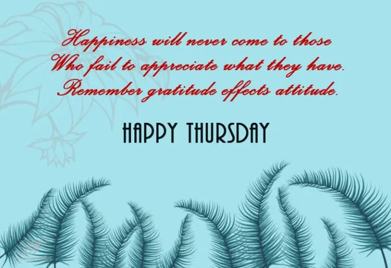 Thursday Wish – Appreciate what you have
