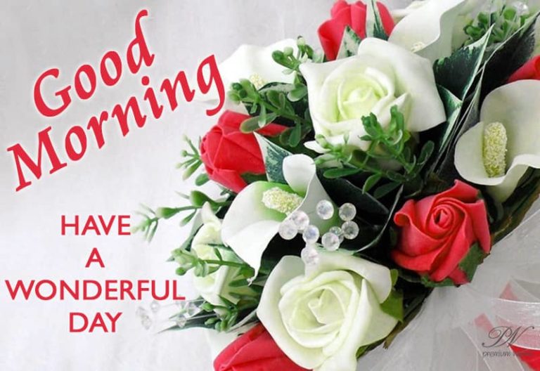 Good Morning – A white and pink rose bouquet Good Morning – A white and pink rose bouquet