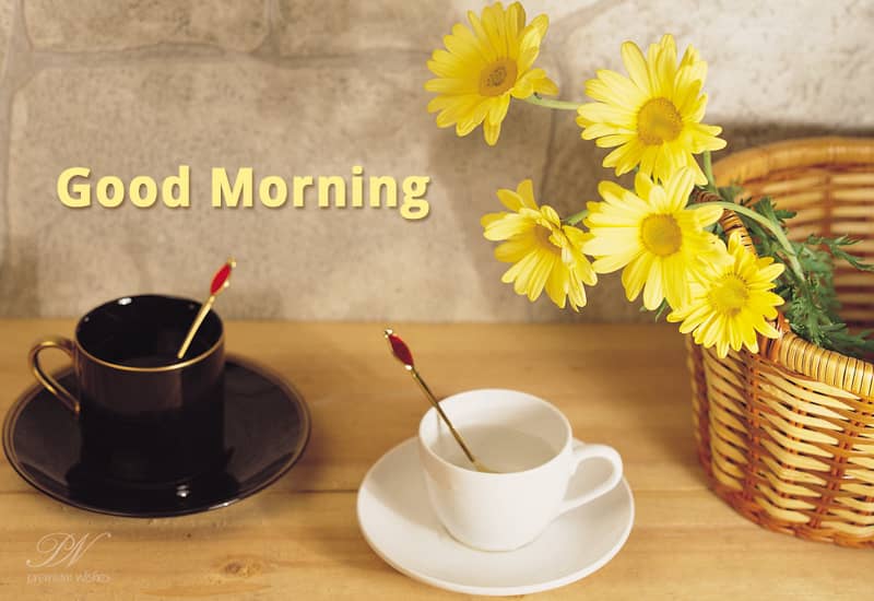 Good morning wishes with flowers