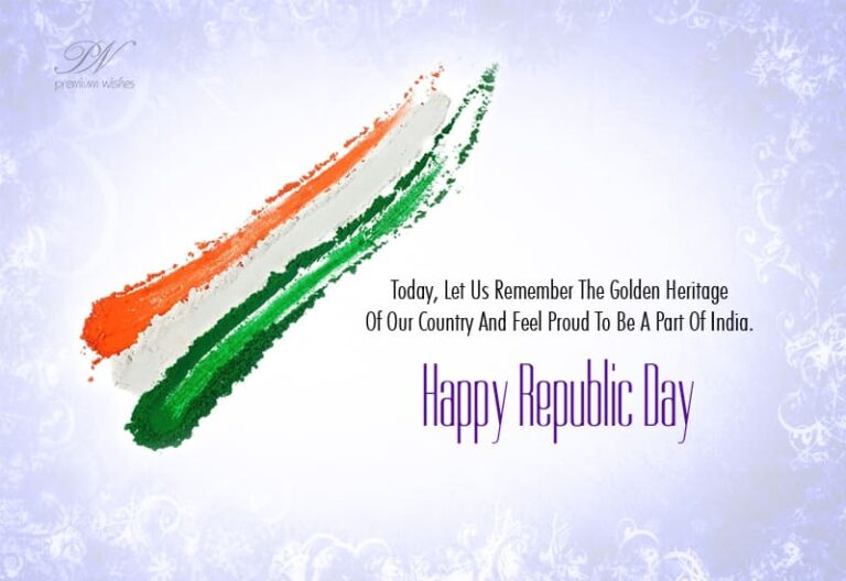 Happy Republic Day – Proud To Be Indian