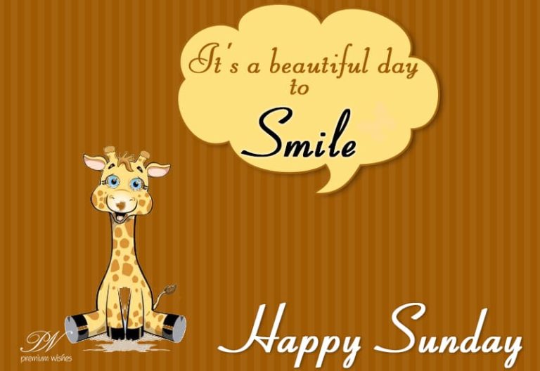 Happy Sunday – A day to smile