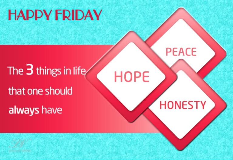 Good Morning – Hope, Peace and Honesty