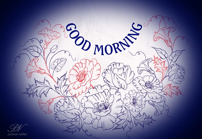 Good Morning Wishes with flowers