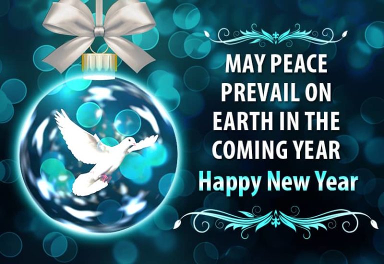 May peace prevail on earth this coming year – Happy New Year
