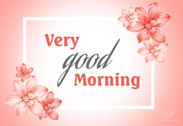 A very good morning to you