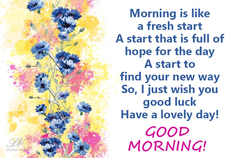 Good Morning Wishes with flowers