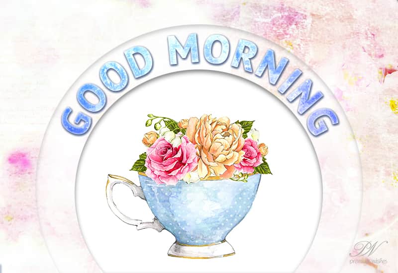 Good Morning Wishes with flowers