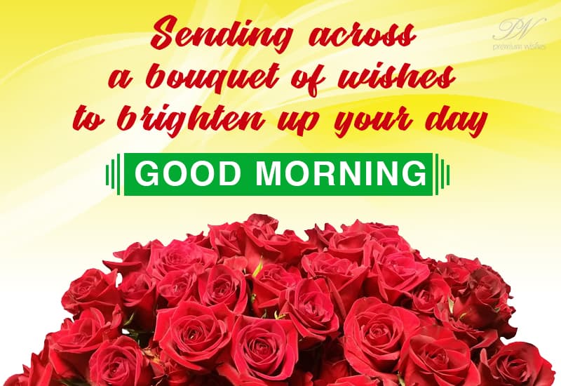 Good Morning Wishes with flowers