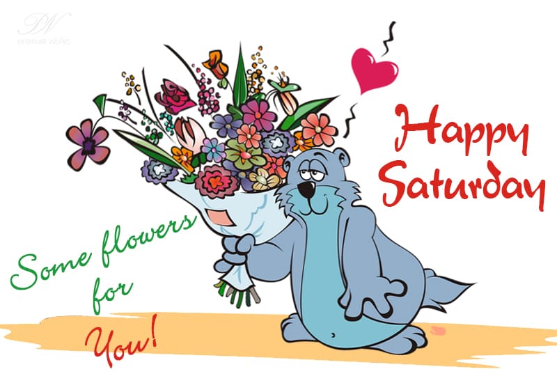 Some flowers for you – Happy Saturday | Saturday Wishes | Premium ...