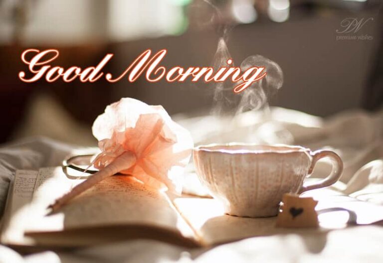 Flowers with Tea – Wishing you a lovely morning