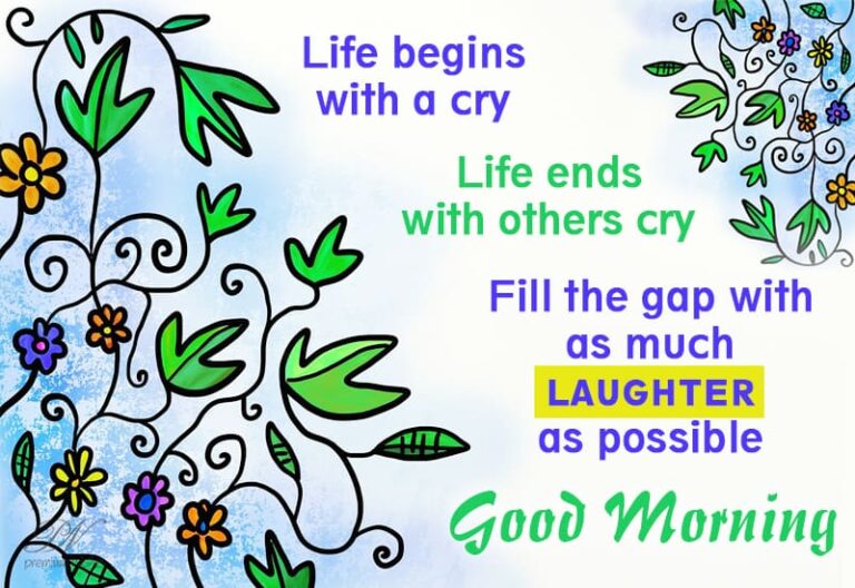 Fill the gap of life beginning and ending with as much laughter as possible