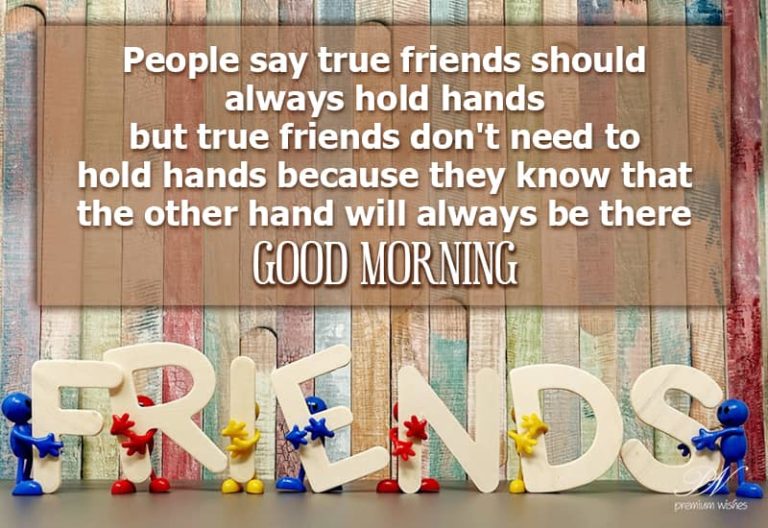 The other hand of your friends is always there for you  – Good Morning