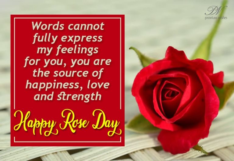 Words cannot express my feelings for you – Happy Rose Day Card Words cannot express my feelings for you – Happy Rose Day Card