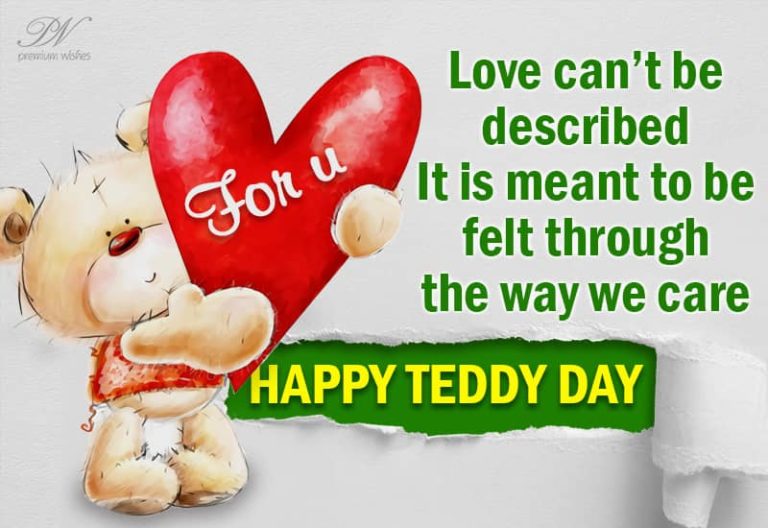 Love is to be felt through the way we care – Happy Teddy Day 2020