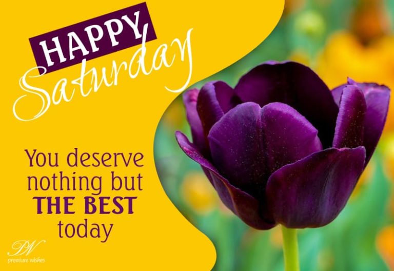 You deserve nothing but the best today – Good Morning – Happy Saturday You deserve nothing but the best today – Good Morning – Happy Saturday