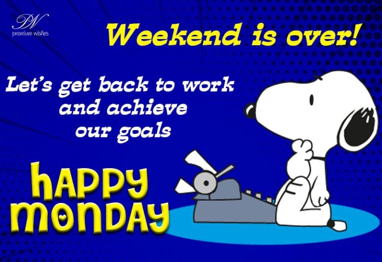 Happy Monday – Weekend Is Over