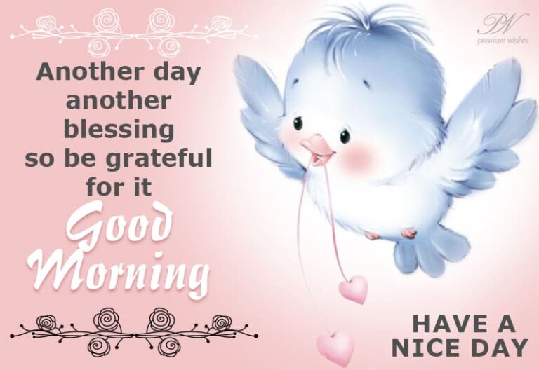 Another day another blessing so be grateful for it – Have a great day – Good Morning