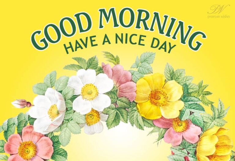 Good Morning – Have the nicest day ahead