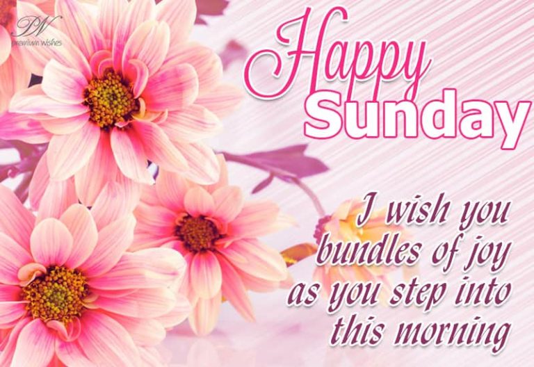 Happy Sunday – I wish you bundles of joy as you step into this morning Happy Sunday – I wish you bundles of joy as you step into this morning