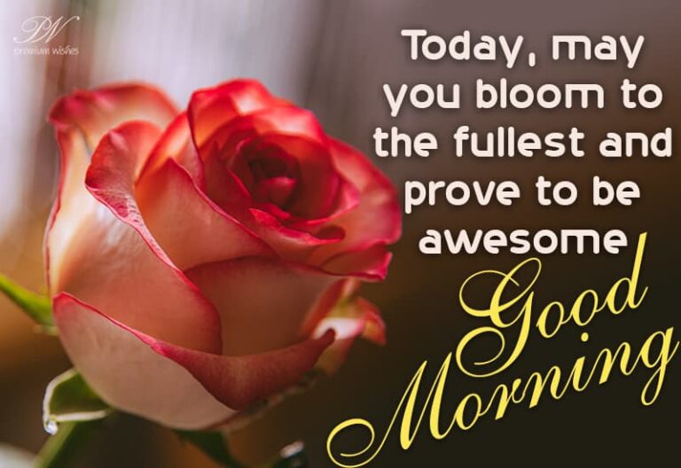 Today may you bloom to the fullest and prove to be awesome – Good Morning