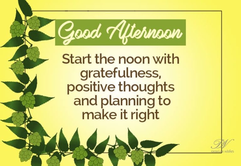 Good Afternoon Wishes