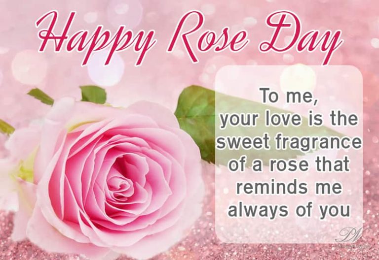 Happy Rose Day – To me your love is the sweet fragrance of a rose that reminds me always of you