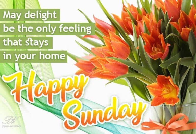 May delight be the only feeling that stays in your home – Happy Sunday