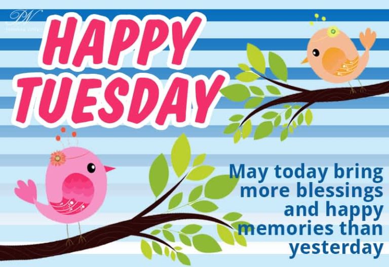 Happy Tuesday – May today bring more blessings and happy memories than yesterday