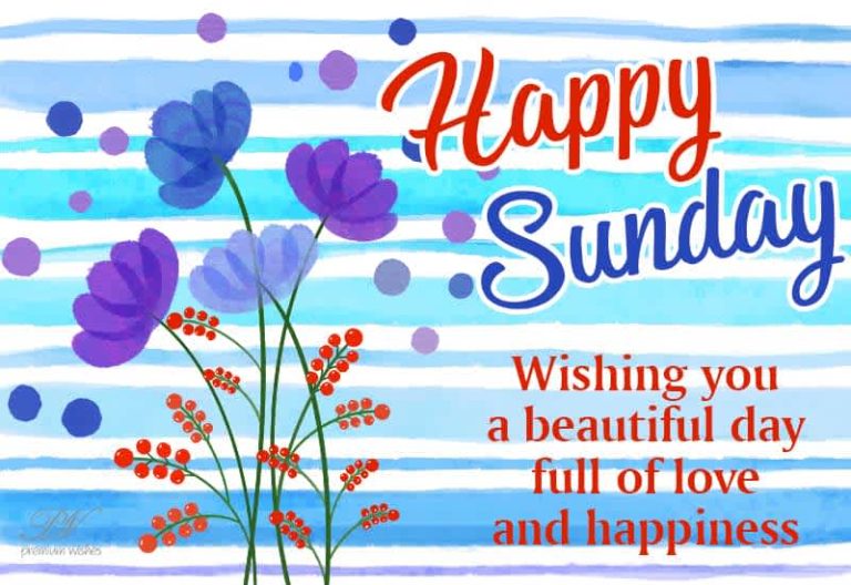 Happy Sunday – Wishing you a beautiful day full of love and happiness