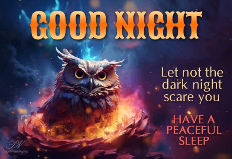 Let not the dark night scare you – Have a peaceful sleep – Good Night
