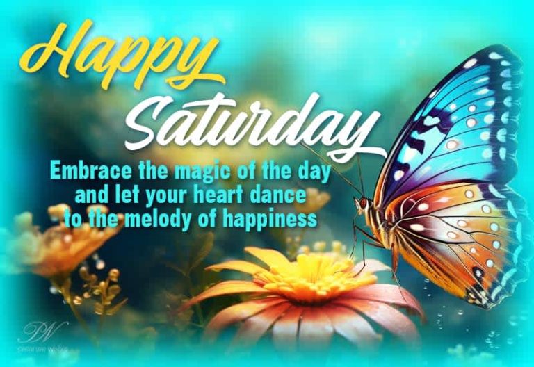 Happy Saturday – Embrace the magic of the day