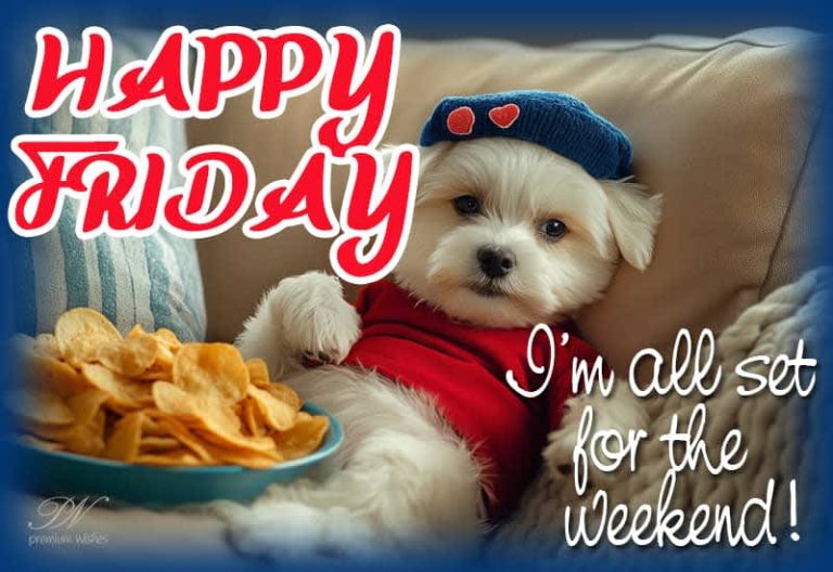 Happy Friday – I am all set for the weekend