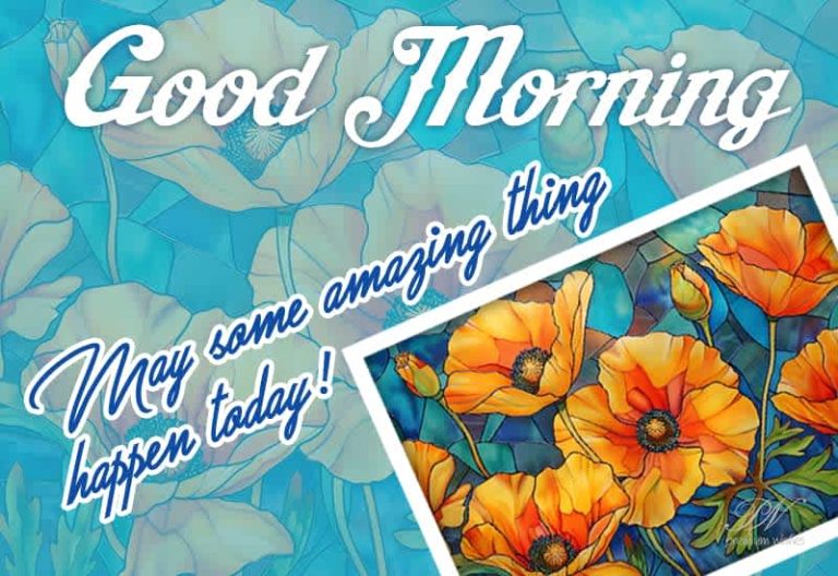 Good Morning – May some amazing thing happen today