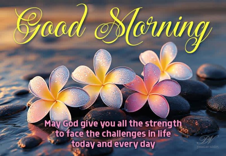 Good Morning – May God give you all the strength to face the challenges in life today and every day