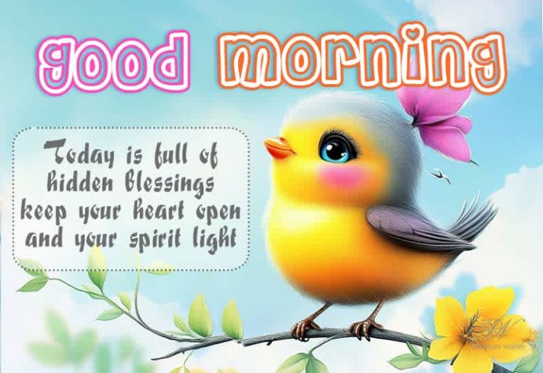 Good Morning – Today is full of hidden blessings – keep your hear open and your spirit light