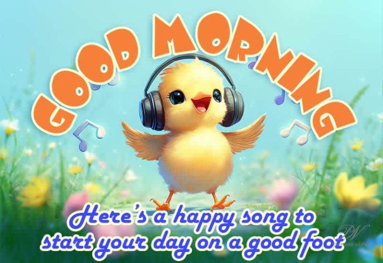 Good Morning – Here’s a happy song to start your day on a good foot