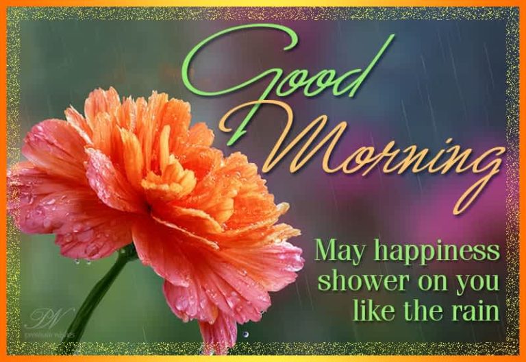 Good Morning – May happiness shower on you like the rain