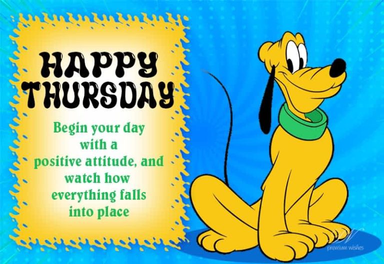 Happy Thursday – Begin your day with a positive attitude, and watch how everything falls into place