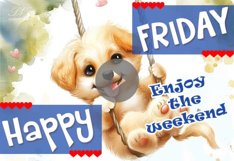 Happy Friday with cute dogs | Cute Happy Friday Photos | Morning Friday Greetings