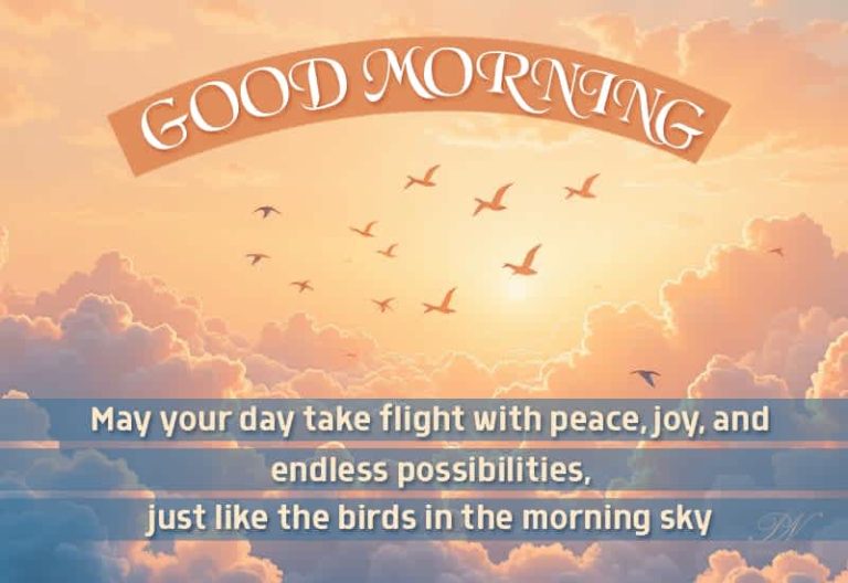 Good Morning – May your day take flight with peace, joy and endless possibilities, just like the birds in the morning sky